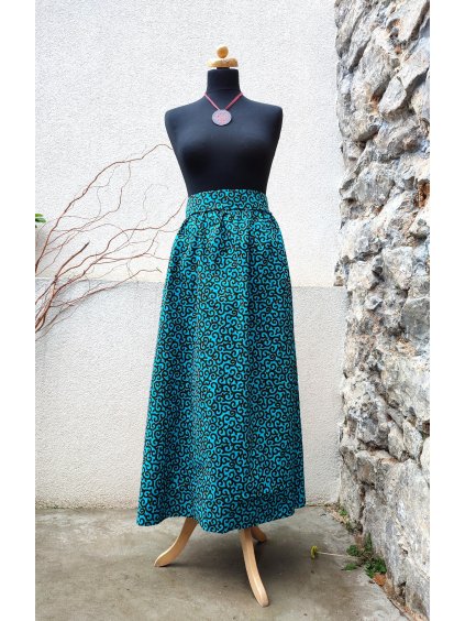 Dámská sukně - Afrika tyrkys krouceninky