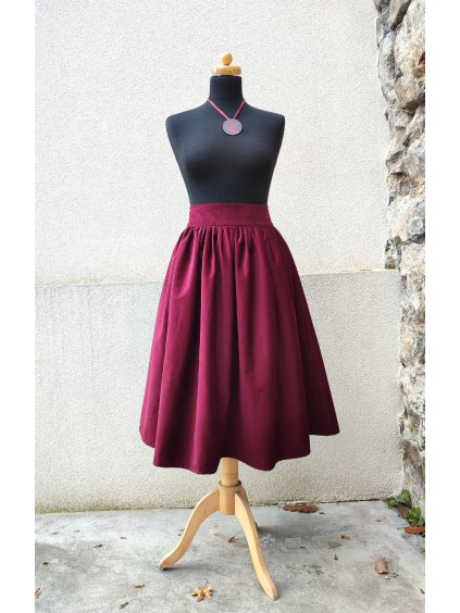 Midi manšestrová s kapsami