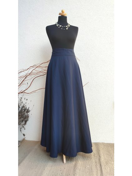 Elegantní dlouhá sukně - navy