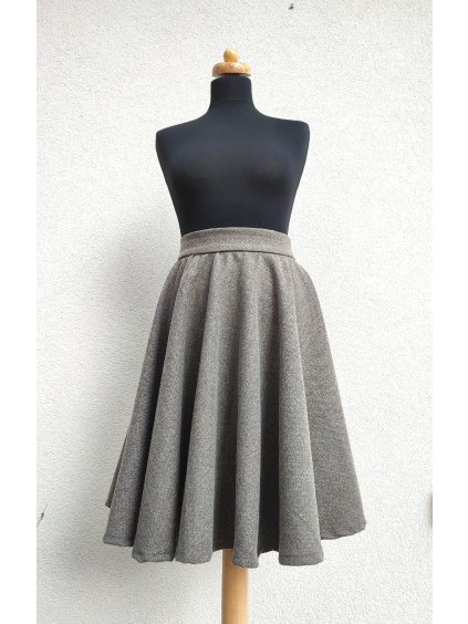 Zimní-podzimní kolová sukně