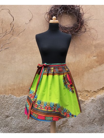 Africká sukně - brčálová makenzi