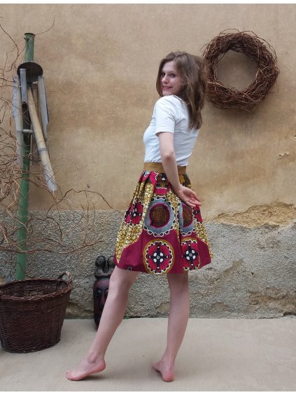 Africká sukně  - kříže a spirály