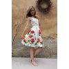 Krátká zavinovací sukně  - dvojítá s růžemi