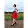 Krátká zavinovací sukně - jasně červená