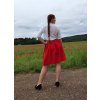 Krátká zavinovací sukně - jasně červená