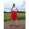 Krátká zavinovací sukně - jasně červená
