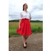 Krátká zavinovací sukně - jasně červená