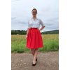 Krátká zavinovací sukně - jasně červená