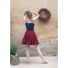 Krátká zavinovací sukně - bordó
