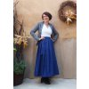 Dlouhá zavinovací sukně - královská modř