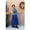 Dlouhá zavinovací sukně - královská modř