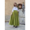 Kolová zavinovací sukně zelená