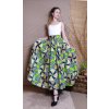 Africká sukně jasně zelená s koly - set