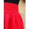 Dlouhá nabíraná sukně červená - len