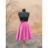 Kolová sukně -  fuchsiová s černou vlnkou