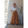 Africka sukně oranžová s mandalou - set