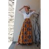 Africka sukně oranžová s mandalou - set