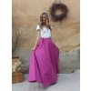 Kolová zavinovací sukně - fuchsiová XS