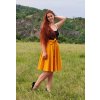 Kolová sukně -  hořčice