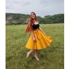 Kolová sukně -  hořčice