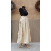 Dlouhá zavinovací sukně - bílá káva