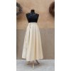 Dlouhá zavinovací sukně - bílá káva