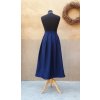 Tmavě modrá sukně - nemačkavá