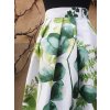 Akvarelová sukně - zelené listy midi