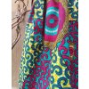 Africká-sukně - tyrkysová s ornamenty