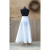 Dlouhá půlkolová sukně - bílá nejen svatební