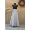 Dlouhá půlkolová sukně - holubí šeď