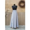 Dlouhá půlkolová sukně - holubí šeď