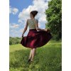 Kolová sukně - bordó