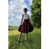 Kolová sukně - bordó