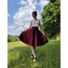 Kolová sukně - bordó