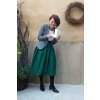 Midi zavinovací sukně - smaragd