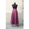 Dlouhá půlkolová sukně - tmavší starorůžová
