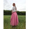 Starorůžová sukně - mušelín