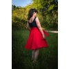 Kolová sukně - midi - červená