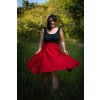 Kolová sukně - midi - červená