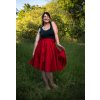 Kolová sukně - midi - červená