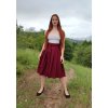 Zavinovací sukně - bordó