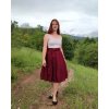 Zavinovací sukně - bordó