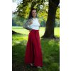 Dlouhá letní sukně -  rudá viskóza
