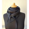 Lněný šátek - černý