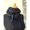 Lněný šátek - černý