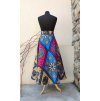 Africká  sukně - modrorůžový design