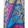 Africká  sukně - modrorůžový design