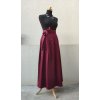 Dlouhá zavinovací sukně - bordó