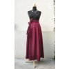 Dlouhá zavinovací sukně - bordó